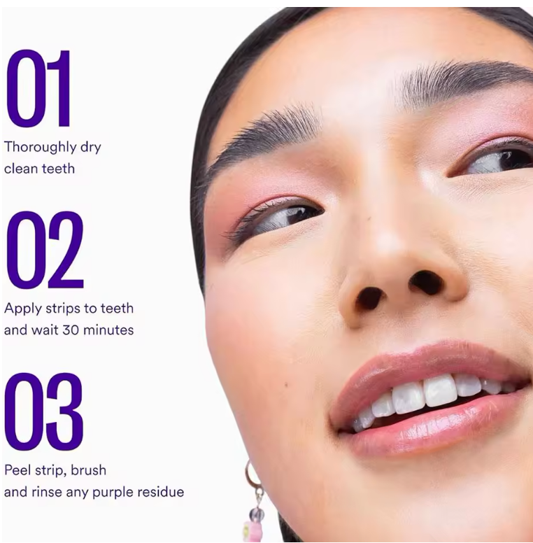 (New) Bandes Dentaires Violettes Anti-Jaunissement "Formule Concentré" ⭐️ (